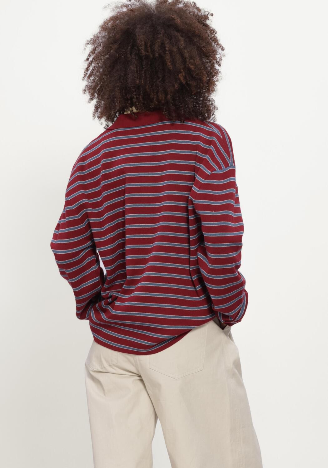 BOII STUDIOS Polo VEGA CHECK SHIRT Bordeaux - large
