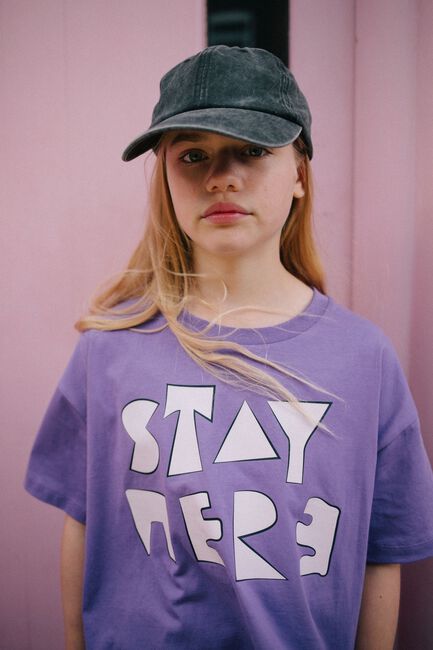 CALL ME FRANKIE T-shirt STAY HERE T-SHIRT en violet - large
