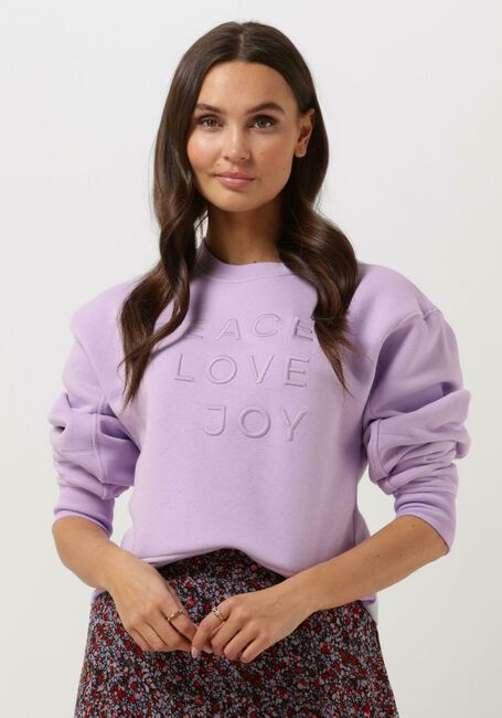 CATWALK JUNKIE Pull SW PEACE LOVE en violet - large