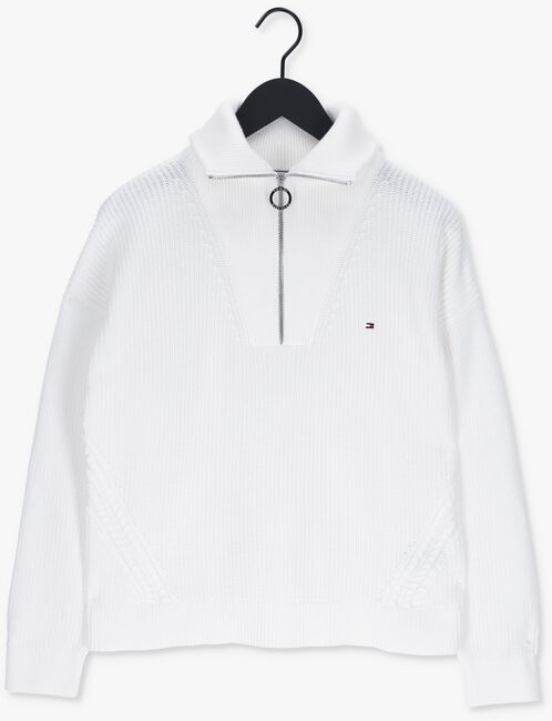 TOMMY HILFIGER Pull HAYANA CABLE ZIP-UP SWEATER Blanc - large