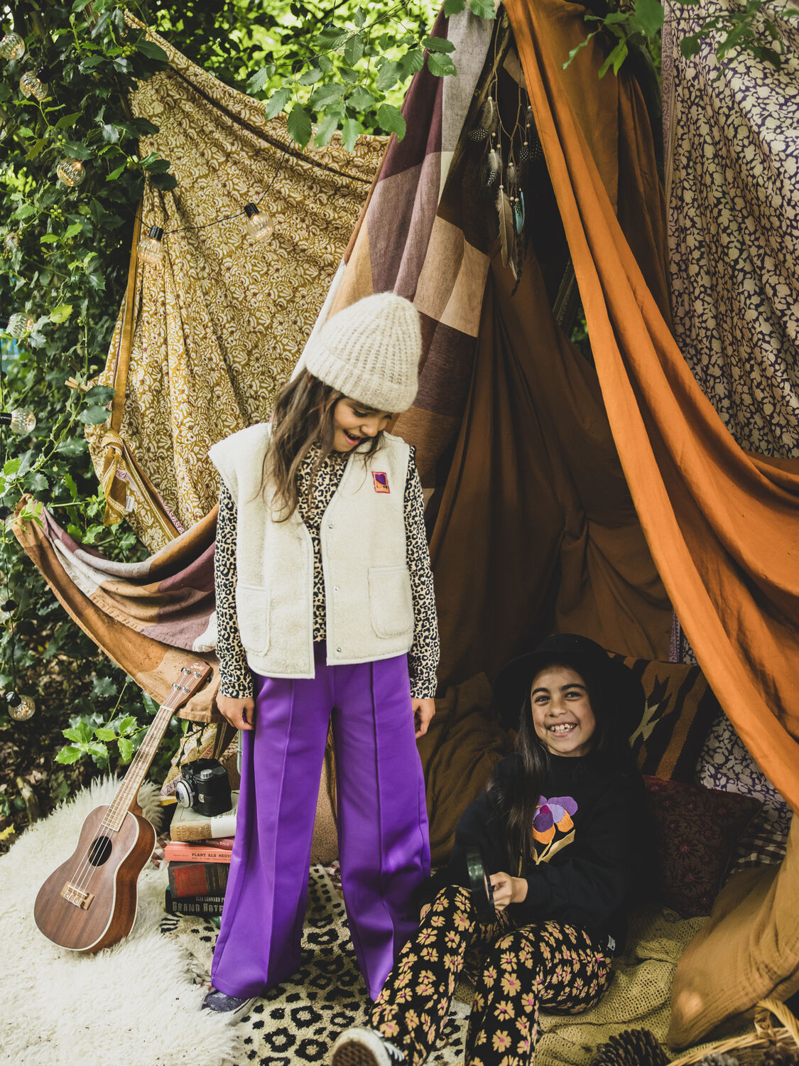 LOOXS Little Pantalon large 2531-7620 en violet - large