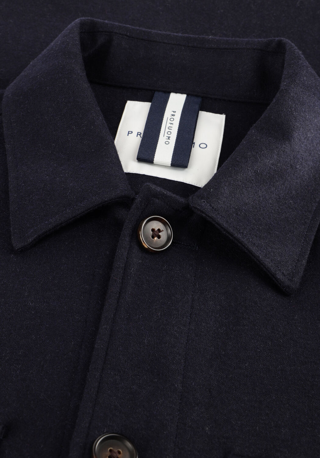 PROFUOMO Surchemise OVERSHIRT CUTAWAY KNITTED Bleu fonc&eacute; - large