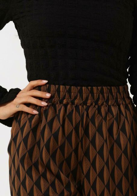 Bruine GESTUZ Wijde broek LITHILDE HW PANTS - large