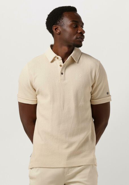 CAST IRON Polo SHORT SLEEVE POLO TWILL en beige - large