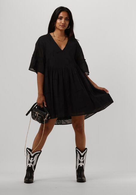 Zwarte ALIX THE LABEL Mini jurk LADIES WOVEN BRODERIE A-LINE DRESS - large