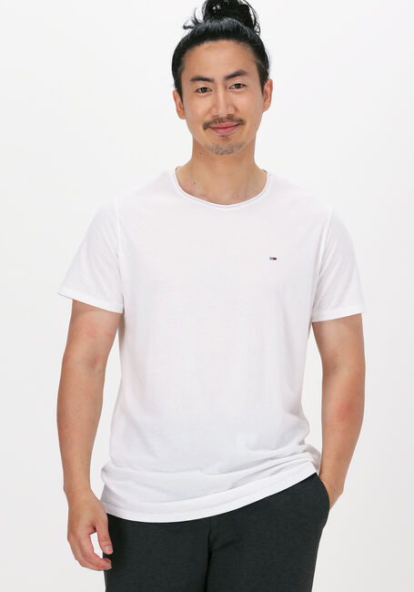 TOMMY JEANS T-shirt TJM SLIM JASPE C NECK en blanc - large
