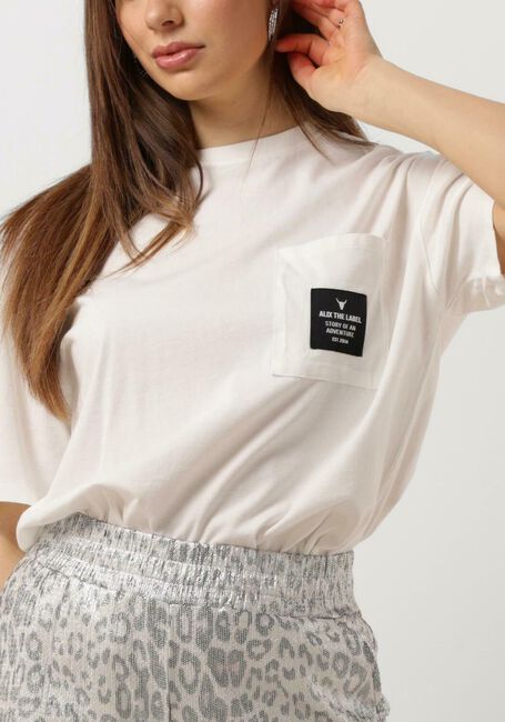 ALIX THE LABEL T-shirt LADIES KNITTED LABEL T-SHIRT en blanc - large