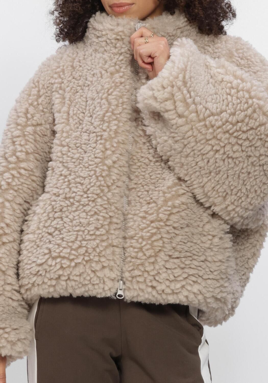 Beige PENN & INK Teddy jas W26C384 - large