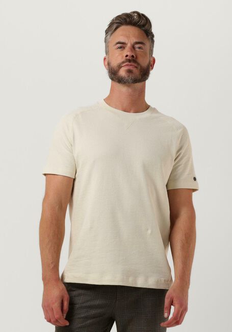 CAST IRON T-shirt R-NECK REGULAR FIT COTTON BOUCLE en beige - large