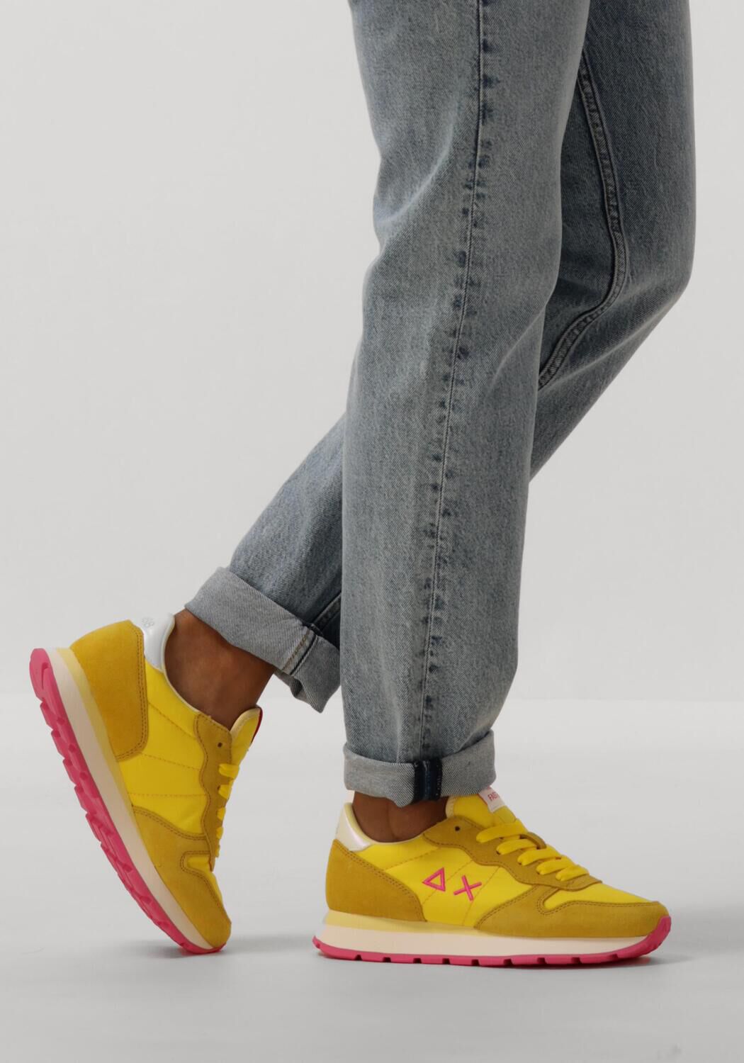 SUN68 Baskets basses ALLY SOLID NYLON en jaune - large