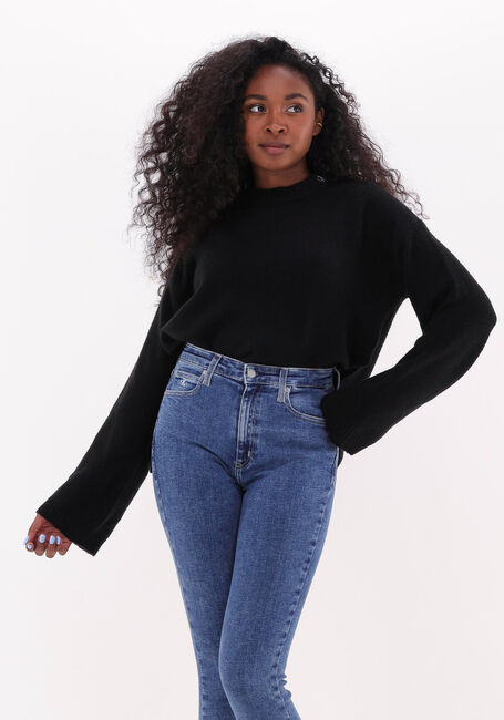 CALVIN KLEIN Pull FLUFFY WIDE OPEN SLEEVES SWEATER en noir - large