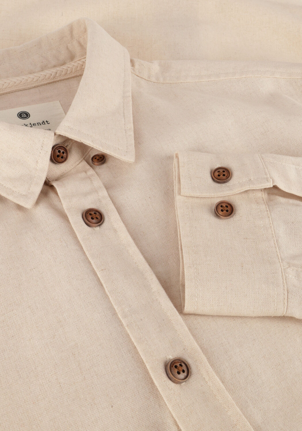 Zand ANERKJENDT Casual overhemd AKLEIF L/S COT/LINEN SHIRT - large