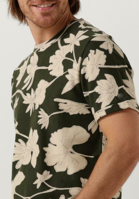CAST IRON T-shirt SHORT SLEEVE R-NECK REGULAR FIT COTTON TWILL en vert - large