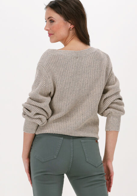 SIMPLE Pull KNITTED SWEATER SOLIS STRUC en gris - large