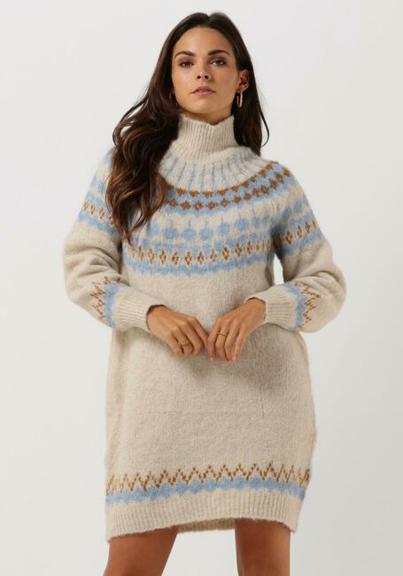 Y.A.S. Robe midi YASISTA LS KNIT DRESS en bleu - large