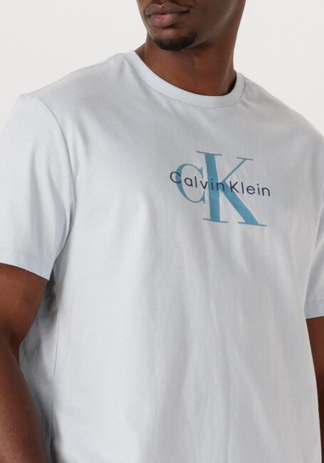 CALVIN KLEIN T-shirt SS HERO MONOLOGO TEE 20S Bleu clair - large