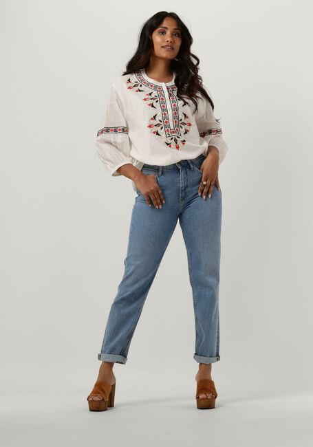 Witte SUMMUM  BLOUSE COTTON VOILE EMBROIDERED - large