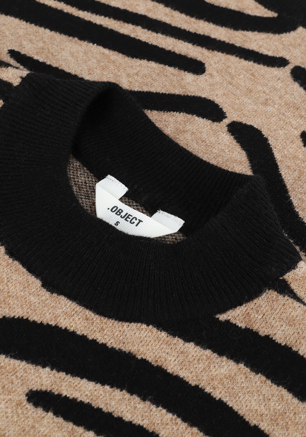 OBJECT Pull THESS L/S JACQUARD KNIT PULLOVER en camel - large