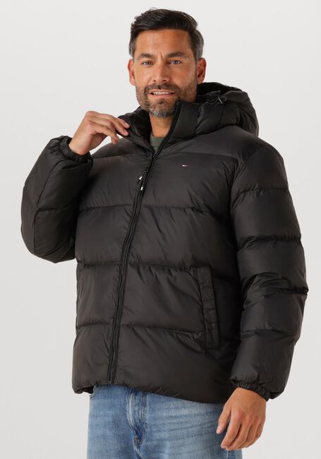 Zwarte TOMMY JEANS Gewatteerde jas TJM ESSENTIAL DOWN JACKET - large