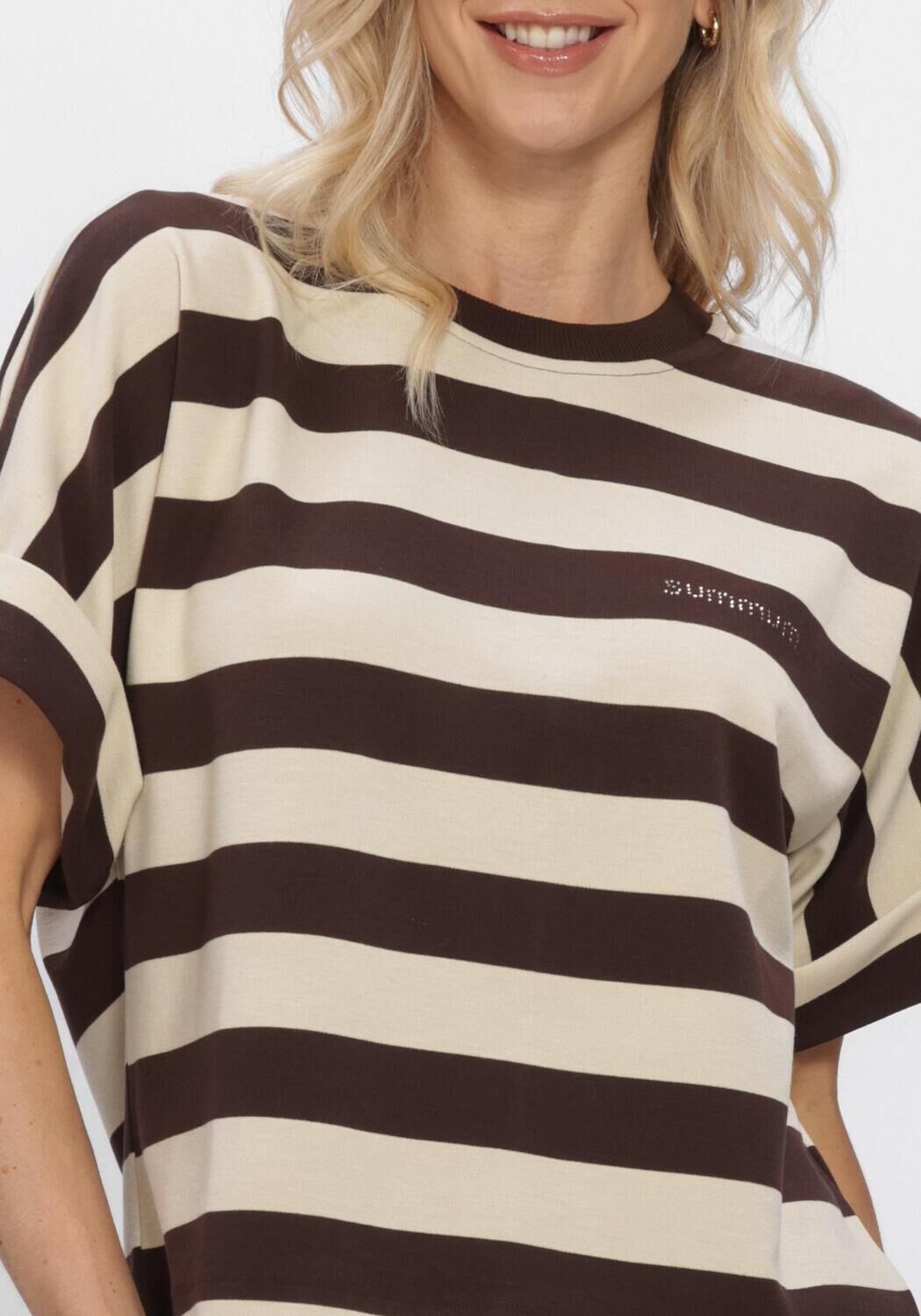 SUMMUM TOP BIG STRIPE HEAVY JERSEY Hauts & T-shirts en marron - large