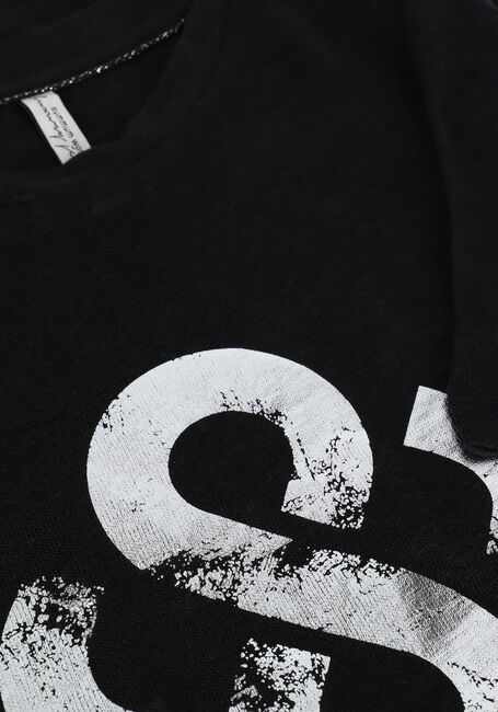 SUMMUM T-shirt TEE LOGO ARTWORK LINEN JERSEY en noir - large