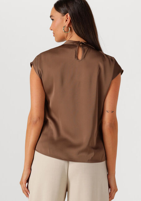 Bruine NEO NOIR  FLEUR DRAPY SATIN BLOUSE - large