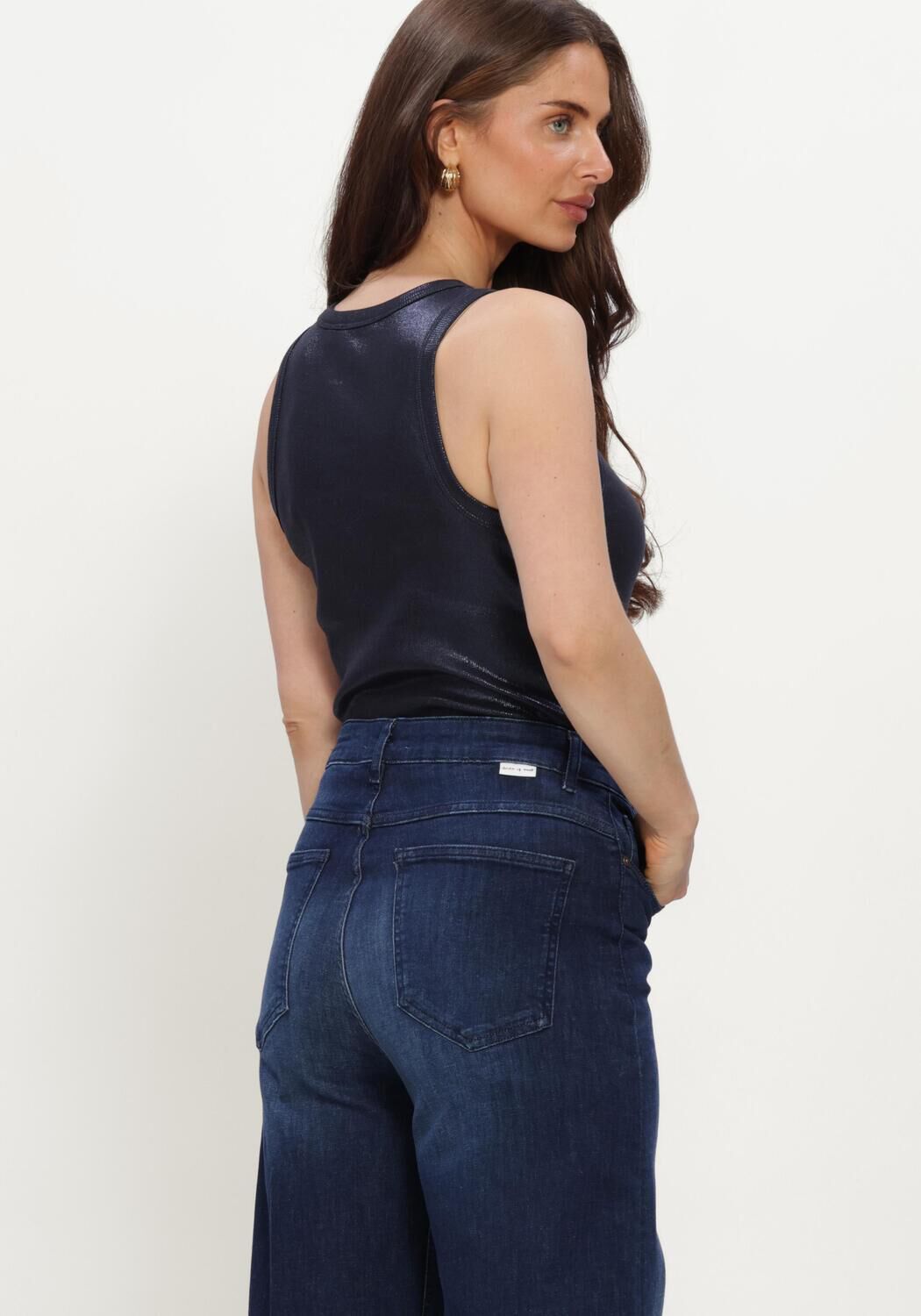 SUMMUM D&eacute;bardeurs RIB TANKTOP COTTON RIB en bleu - large