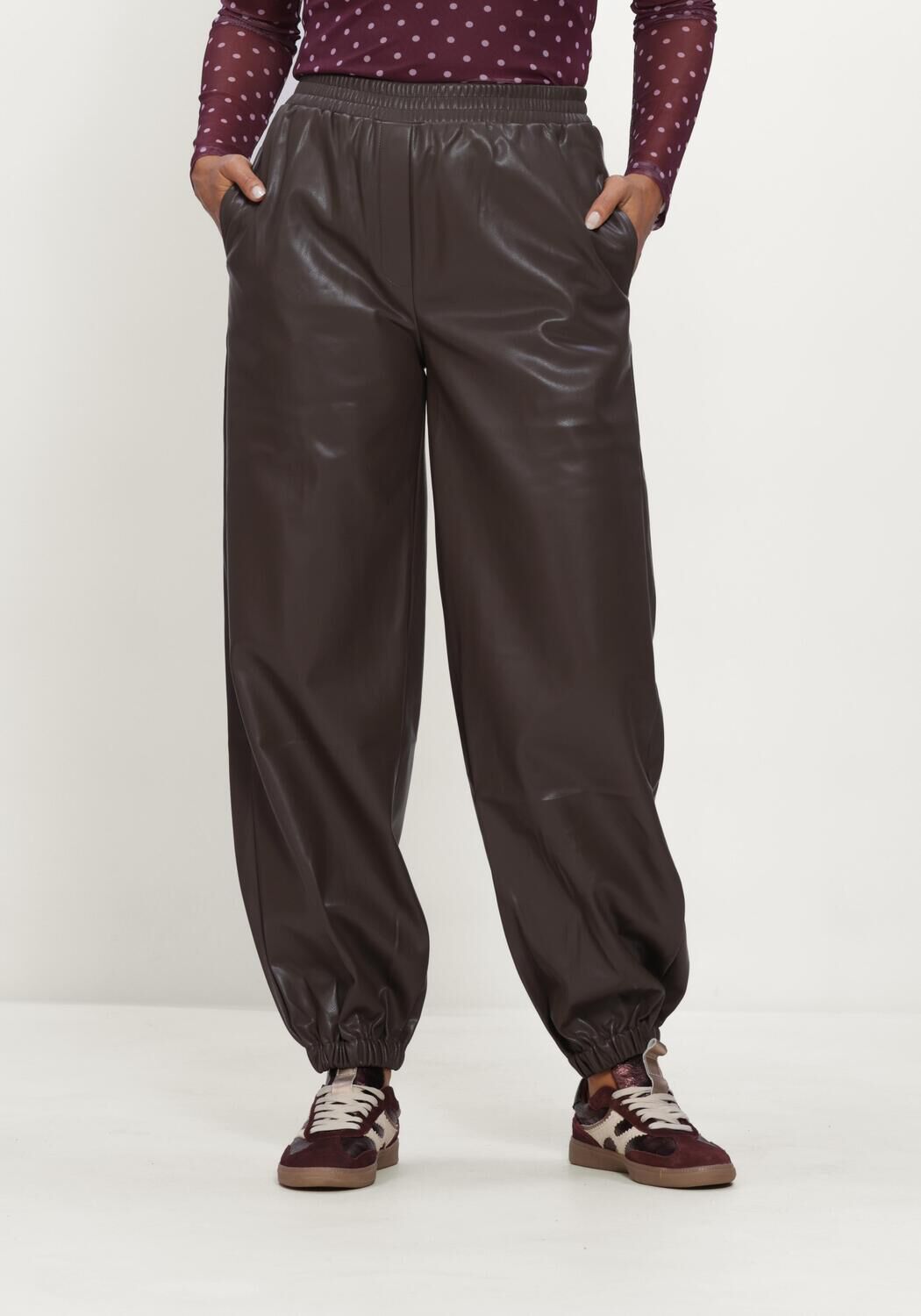Bruine YDENCE Wijde broek PANTS HARLOW - large