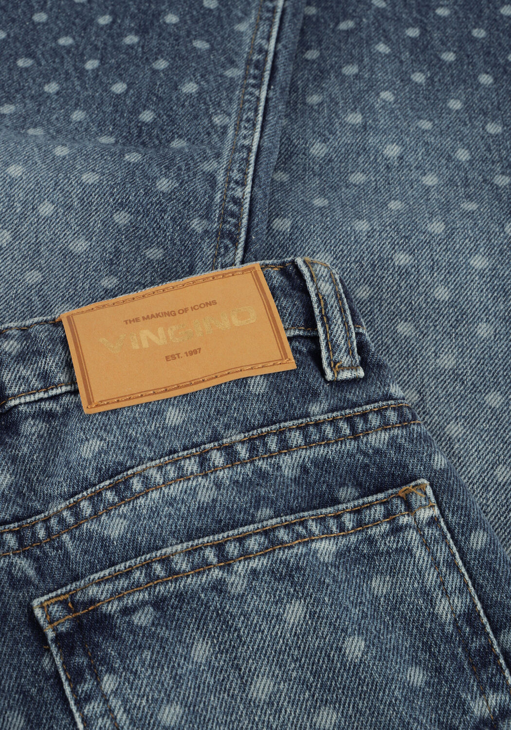 VINGINO Straight leg jeans CATO DOTS en bleu - large