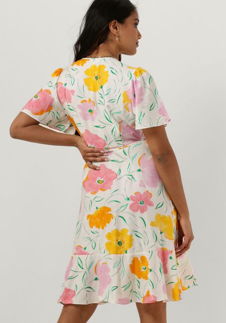 Gebroken wit OBJECT Mini jurk HASINI S/S WRAP DRESS 126 - large