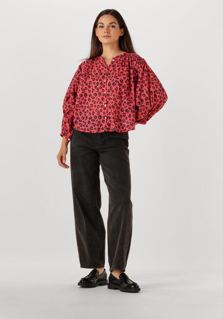BY-BAR BECKY RED CHEETAH BLOUSE Blouses en rouge - large