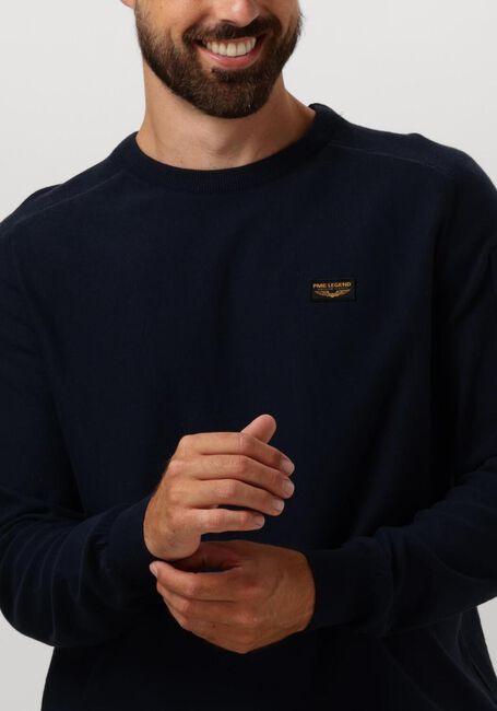 Blauwe PME LEGEND Trui R-NECK AMERICAN CLASSIC BUCKLEY KNIT - large