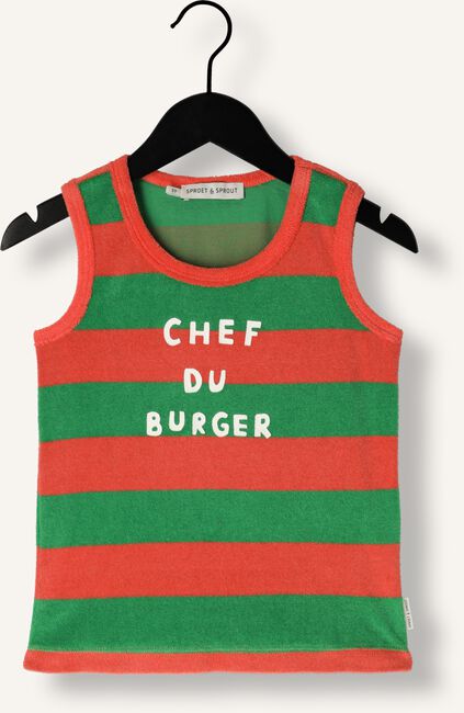 Koraal Sproet & Sprout T-shirt TANKTOP BOYS CHEF DU BURGER Koraal Sproet & Sprout T-shirt TANKTOP BOYS CHEF DU BURGER - large