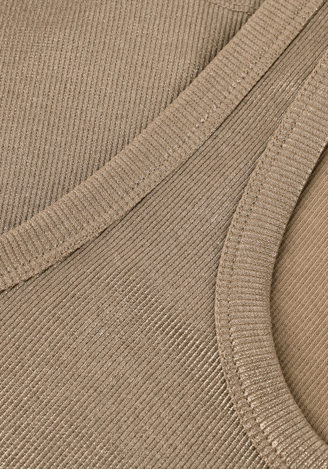 Khaki SUMMUM Top RIB TANKTOP COTTON RIB - large