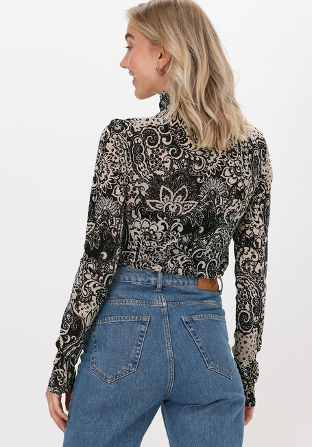 SUMMUM Haut MOCKNECK TOP GRAPHIC PAISLEY O en noir - large