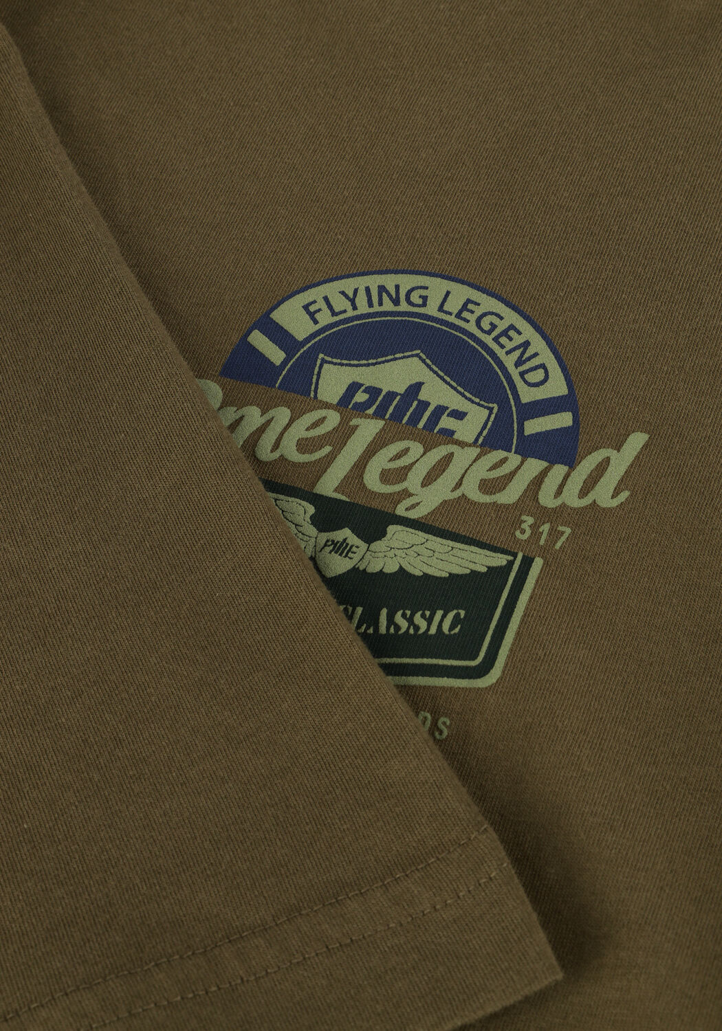 Groene PME LEGEND T-shirt SHORT SLEEVE R-NECK SINGLE JERSEY LW PLAY - large