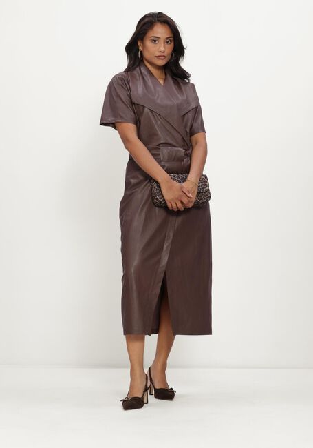Bruine CAROLINE BISS Midi jurk 4105 - large