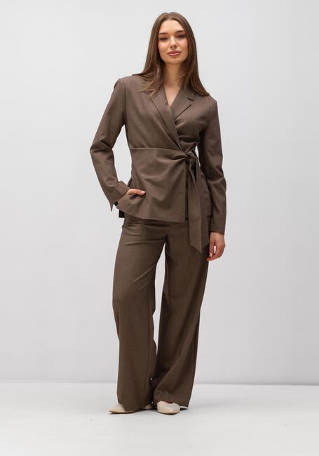 SECOND FEMALE Pantalon large DAKOTA TROUSERS en marron - large