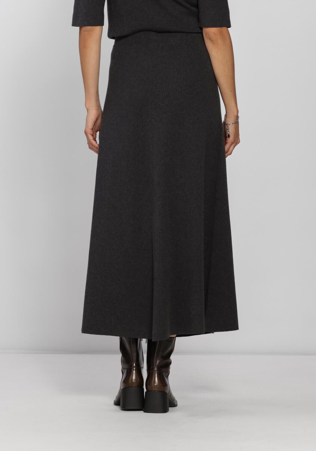 KNIT-TED Gilet VEERLE SKIRT Anthracite - large