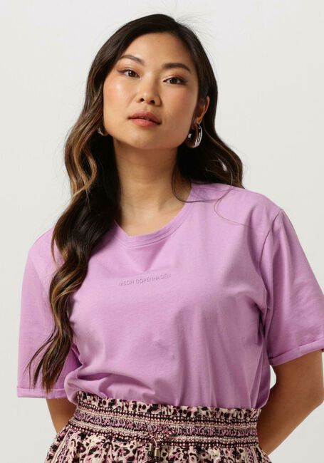 MSCH COPENHAGEN T-shirt MSCHTERINA ORGANIC SMALL LOGO TEE en violet - large