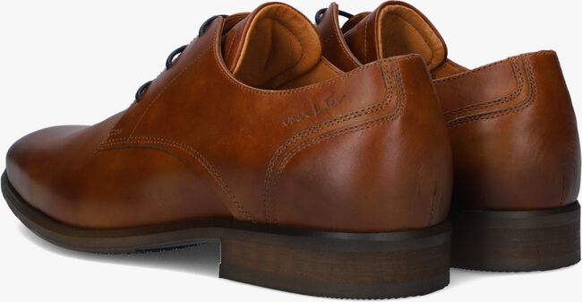 VAN LIER ERASMO Chaussures à lacets en cognac - large