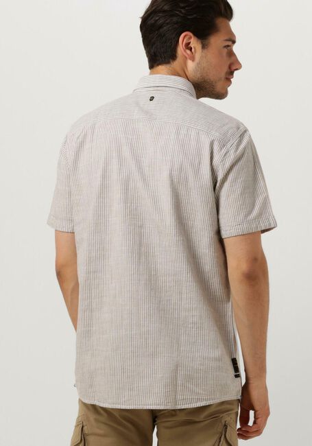 PME LEGEND Chemise décontracté SHORT SLEEVE SHIRT YARN DYED STRIPE en beige - large