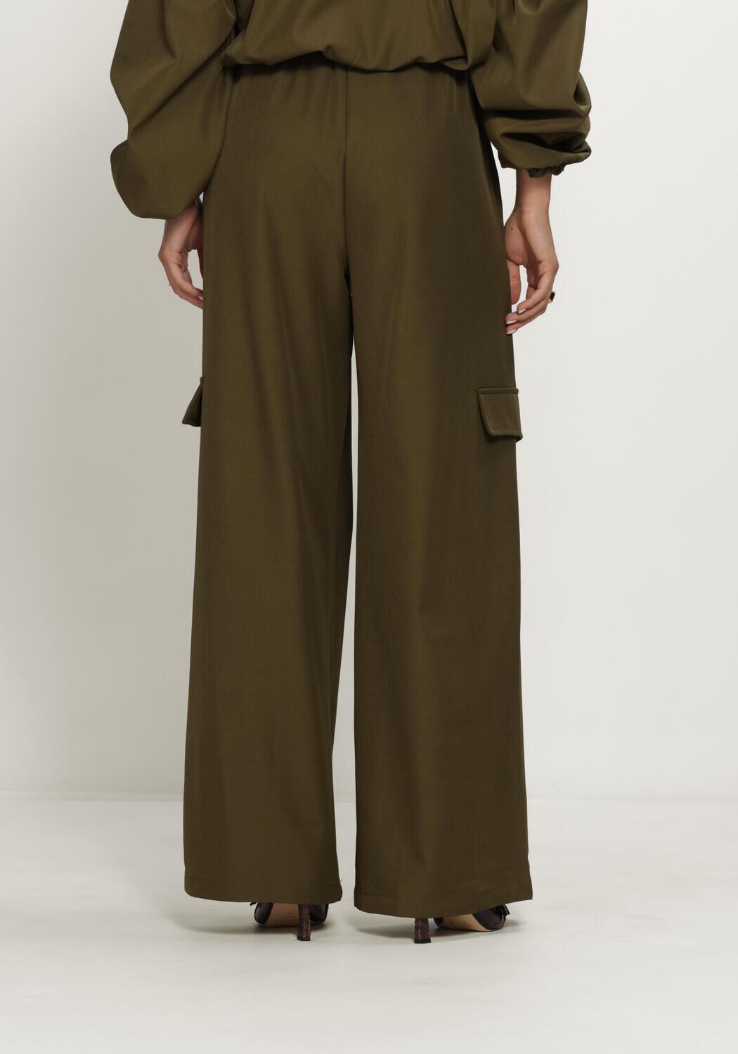 REFINED DEPARTMENT Pantalon large LADIES WOVEN WIDE LEG CARGO PANTS MILA Kaki - large