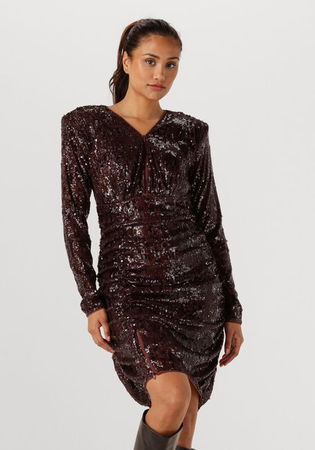 Bordeaux COPENHAGEN MUSE Mini jurk CMSEQUINCE-DRESS - large