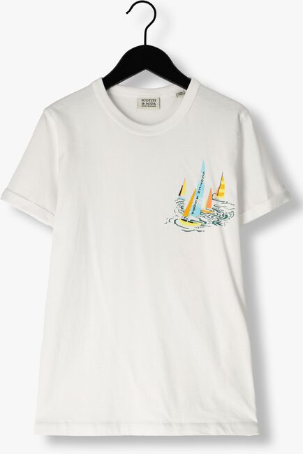 Witte SCOTCH & SODA T-shirt COTTON IN CONVERSION ARTWORK TSHIRT - large
