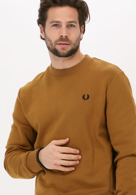 FRED PERRY Pull CREW NECK SWEATSHIRT en camel - large