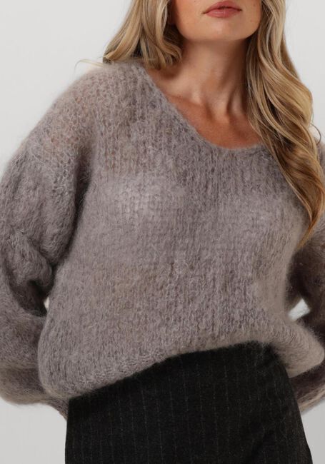 AMERICAN DREAMS Pull MILANA LS MOHAIR KNIT en gris - large