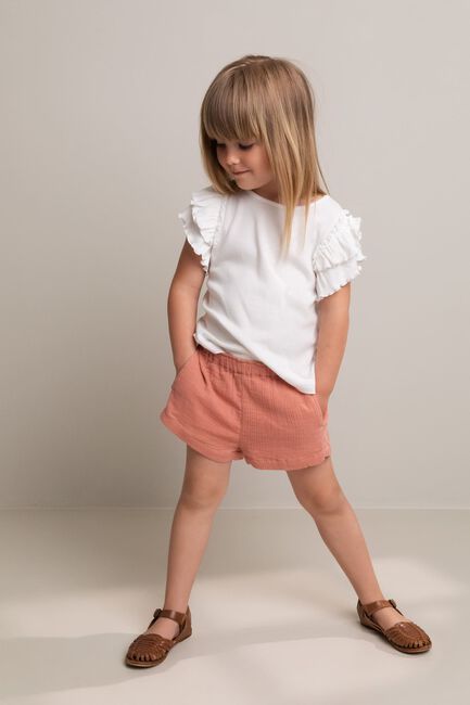 MARMAR COPENHAGEN T-shirt TAVORA FRILL en beige - large