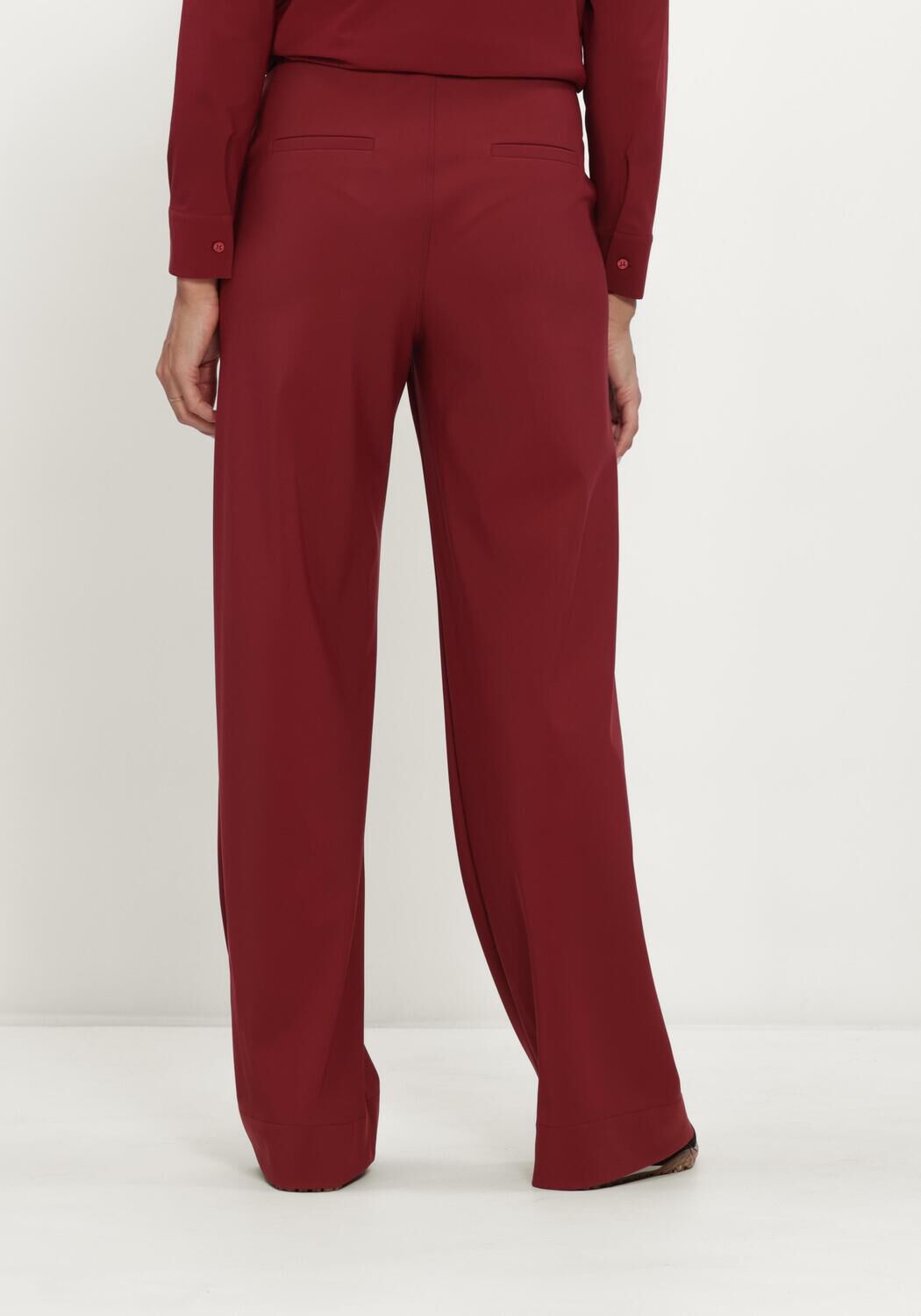 STUDIO ANNELOES Pantalon large LEXIE BONDED TROUSERS Bordeaux - large