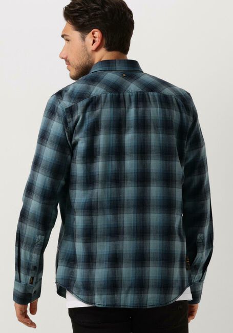 PME LEGEND Chemise décontracté LONG SLEEVE SHIRT CTN TWILL CHECK Bleu clair - large